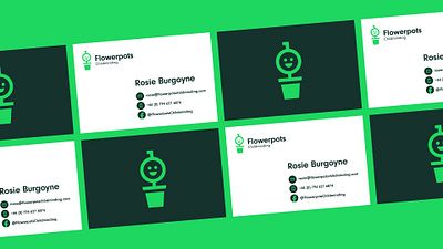 Flowerpots Business Cards graphic design
