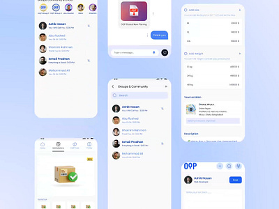 Mobile app UX UI Design | OQP Mobile App Design app screen app ui app ui ux design app ux chat ui figma miniimal ui design mobiel app ui ux design mobile app ui design mobile design product page ui simple ui socialmedia app ui designer ux design