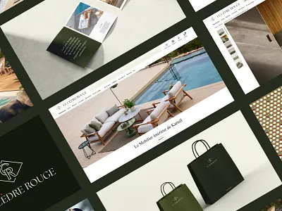 LE CÈDRE ROUGE branding illustration ui ux webdesign