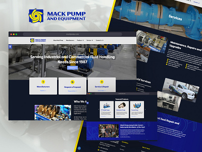 Mack Pump and Equipment ui ux web design