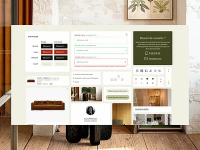 LE CÈDRE ROUGE branding illustration ui ux webdesign