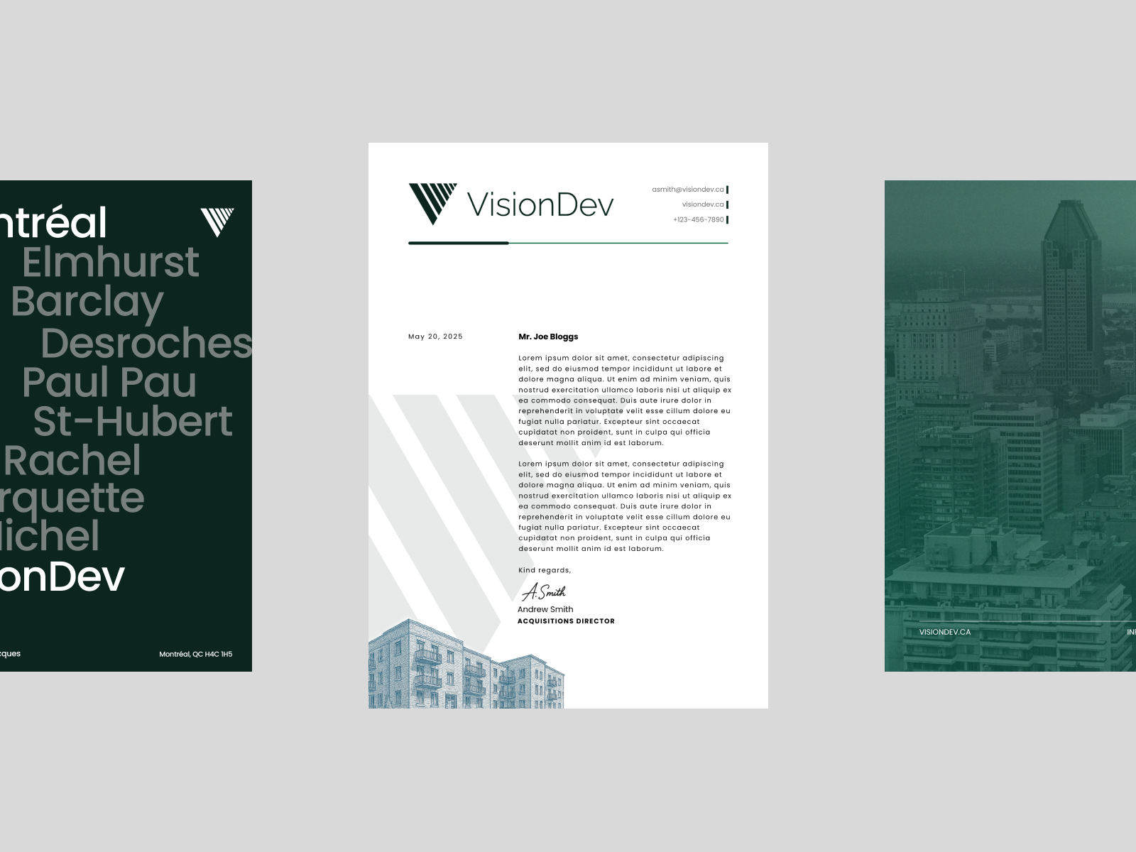 Real Estate Company Letterhead Design brand design branded letterhead branding company letterhead design email email design graphic design illustration letter letter design letterhead real estate real estate company website