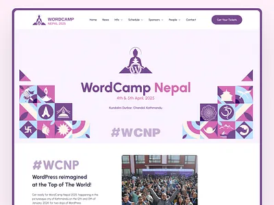 WordCamp Nepal 2025 - #WCNP branding charity conferencedesign designconference designevent event eventbranding eventdesign identity meetup seminardesign techconference ui webdesign webdesignevent webevent wordcamp workshopdesign
