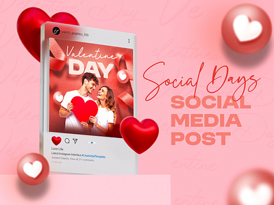 Valentine Day Social Media Post ❤️ brochure design festival post graphic design love