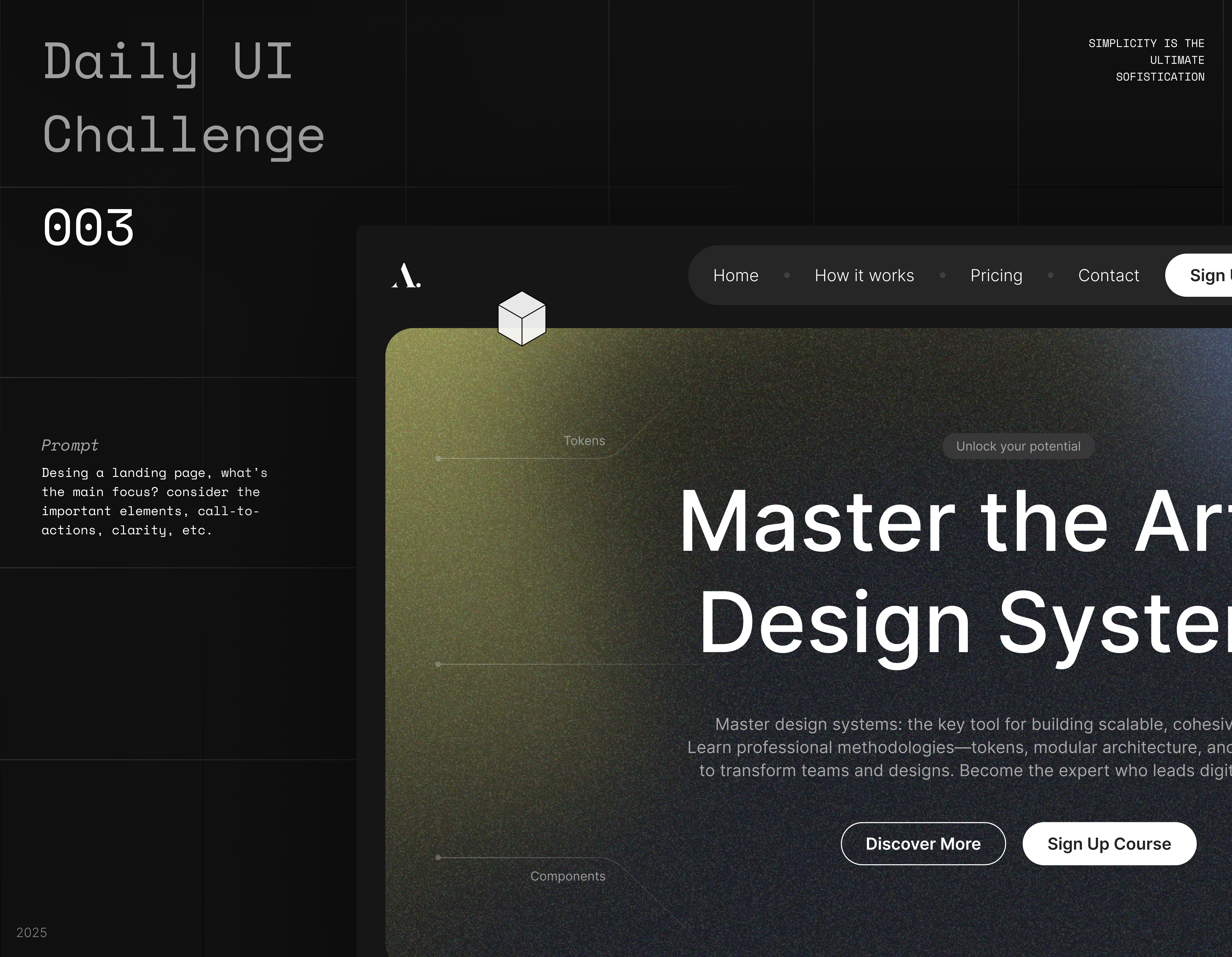 Daily UI 003 - Landing Page animation dailychallenge dailyui deilyuichallenge graphic design motion graphics ui ui design ux web design