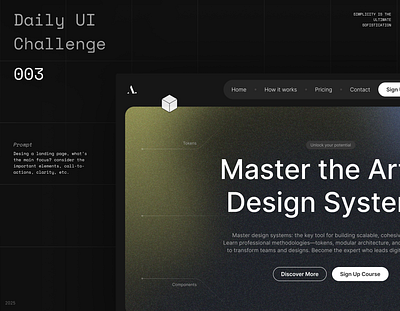Daily UI 003 - Landing Page animation dailychallenge dailyui deilyuichallenge graphic design motion graphics ui ui design ux web design