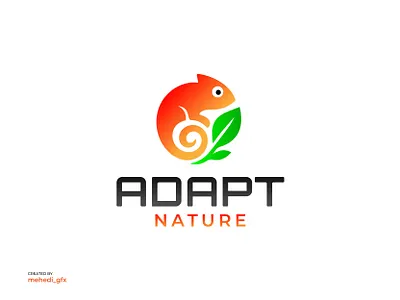 Adapt Nature logo design brandidentity branding chameleonlogo clever logo creative logo designforsale designinspirations eye catchy logo gradient logo graphic design logo logo design logo for sale logos mehedi gfx minimal logo modern logo naturelogo unused logo