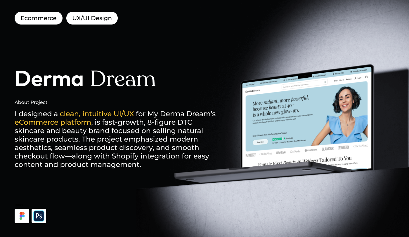 DTC Skincare Brand eCommerce ecommerce figma ui