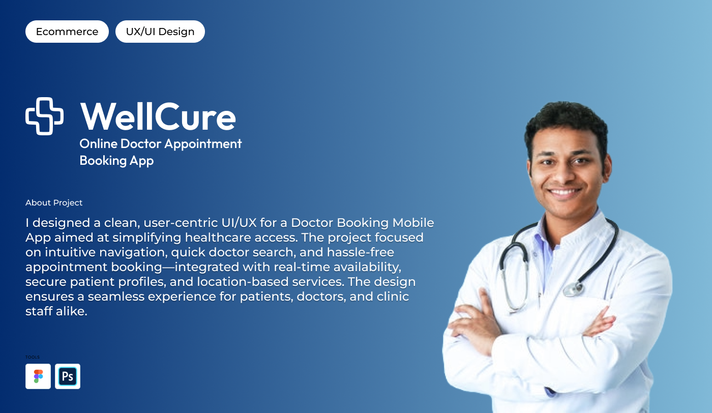 Online Doctor Appointment Booking App booking ecommerce figma medical mobile app ui ux