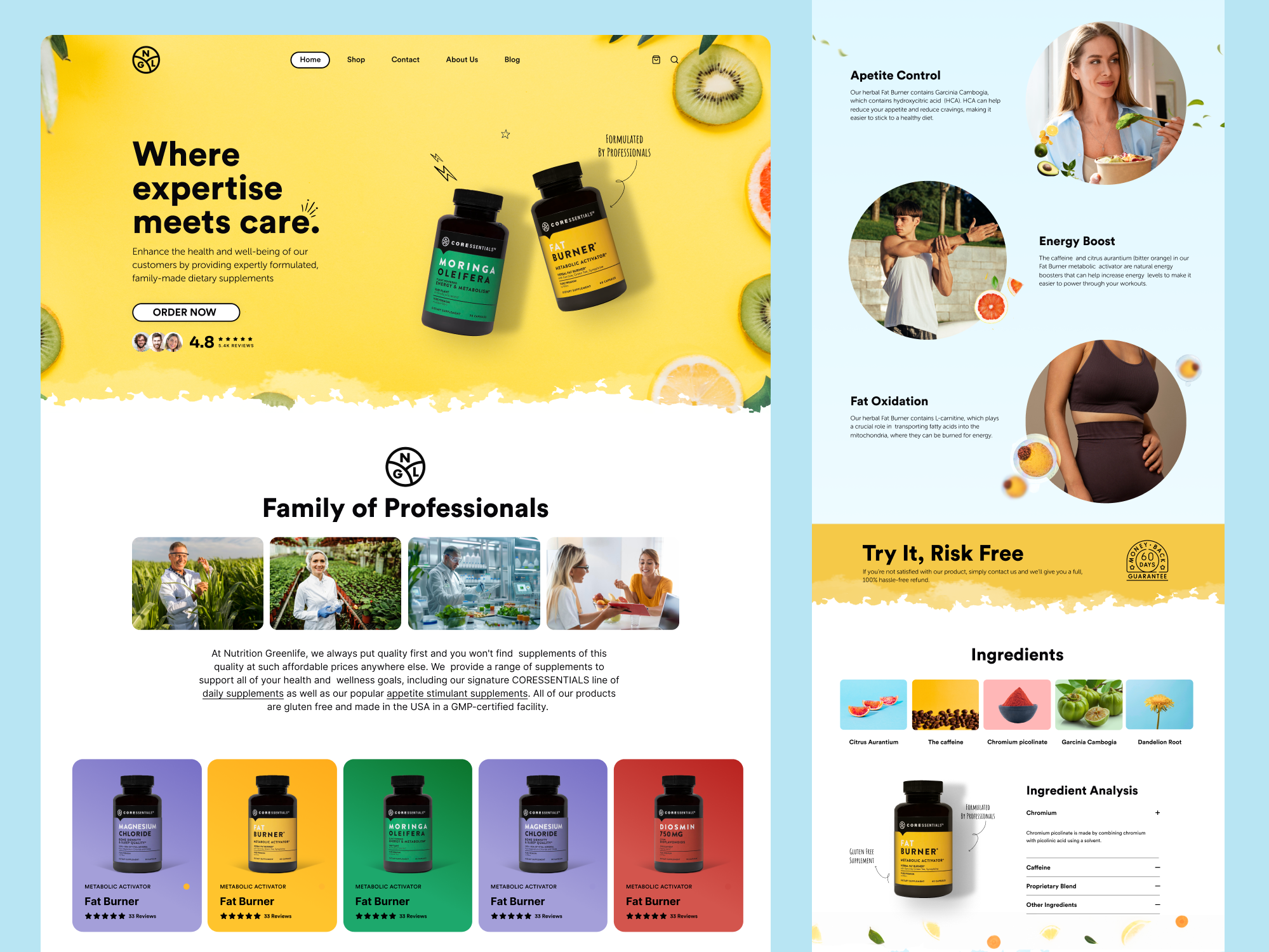 Example of Responsive Landing Page + Shopify + Seo