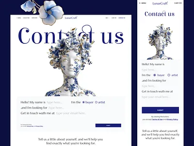 Exclusive Porcelain E-commerce Store - Contact Us adaptive asian branding concept contact us craft design ecommerce elegance handmade japanese minimalism online shop porcelain service shop style ui ux website