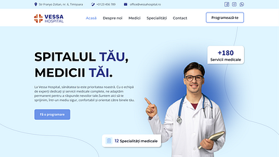 Hero Section - Hospital Website 🏥 figma graphic design hero section hospital mockup real project ui web design website