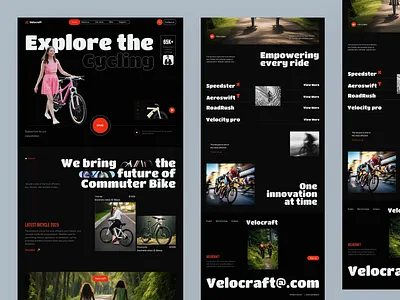 Bicycle landing page bikes branding cycle design ecommerce graphic design illustration landing page logo motion graphics product ui uiux ux vector