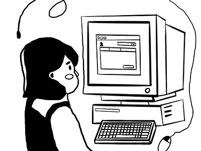 World Wide Web 🛜 💿 💾 aim aol computer illustration internet person tech web world wide web www y2k