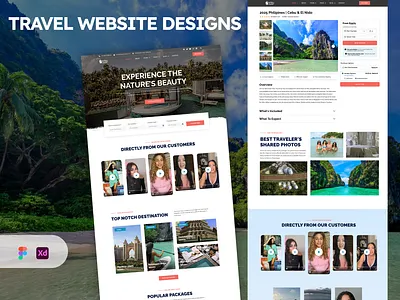 Travel Website Designs adobexd designinspiration ecommerce figma landingpage design travel travel app uiux webdesign
