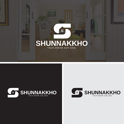 Real Estate Logo design for SHUNNAKKHO 3d animation branding graphic deisiner graphic design home logo logo logo desing logo maker minimal home logo modern real estate logo motion graphics real estate logo ui