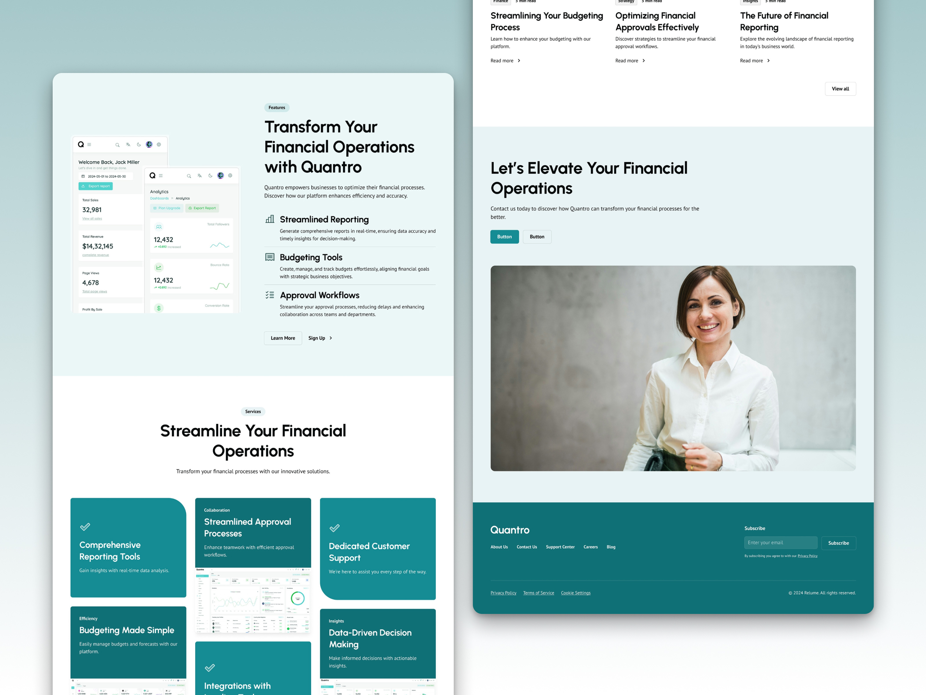 Example of Landing Page Design & Build (Framer)