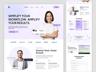 SAAS Landing Page clean design digital digital agency graphic design homepage landing landing page light theme minimal muhammad ali saas saas interface saas landing saas landing page saas website ui ux webpage website