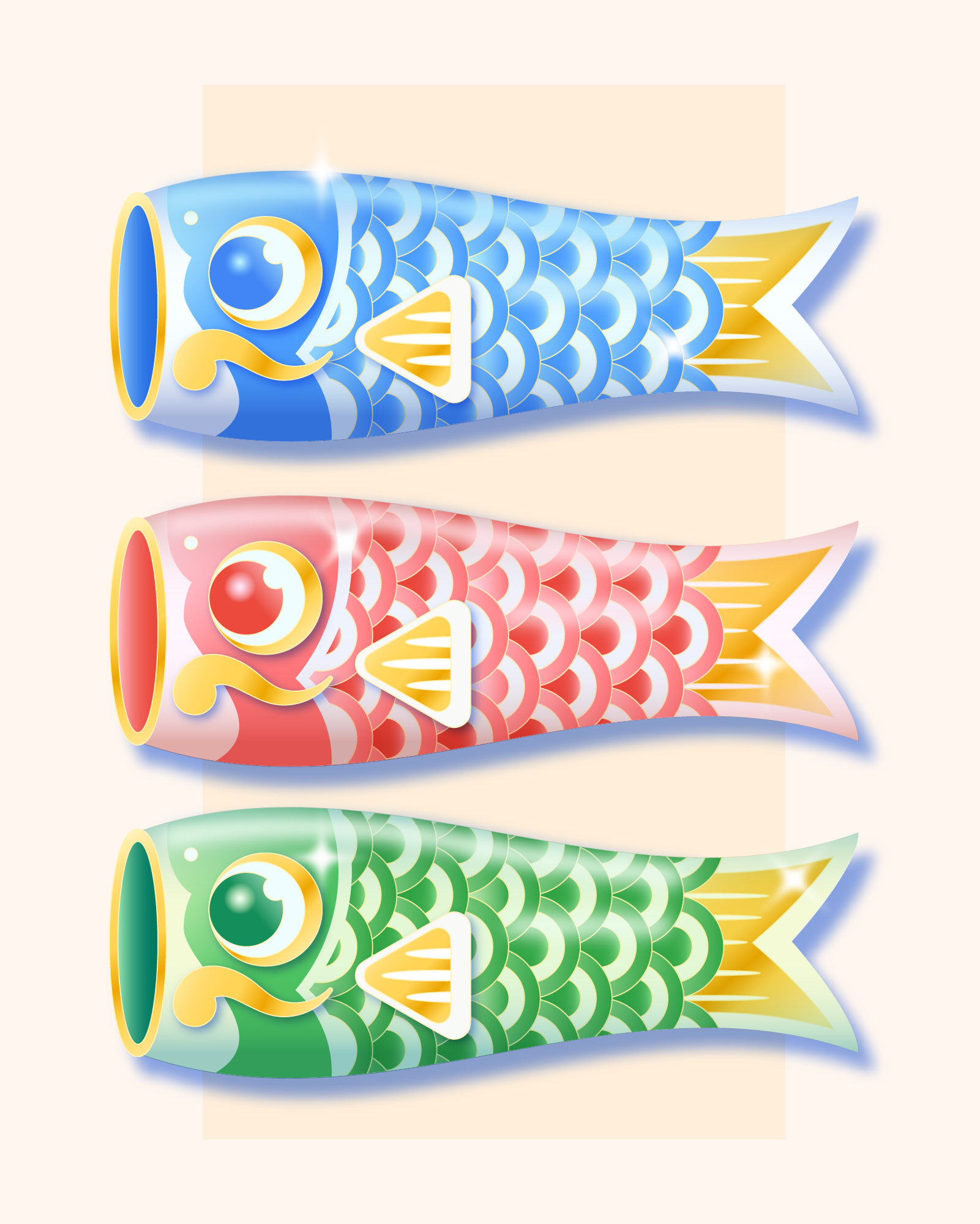 Google Play Japan - Golden Week childrensday fish floral flowers goldenweek google holiday japan japanese tokyo