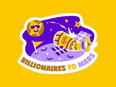 Billionaires to mars climate design earth extractivism illus illustration justice mars politics space tax tourism