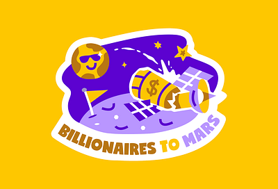 Billionaires to mars climate design earth extractivism illus illustration justice mars politics space tax tourism