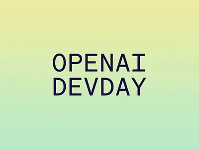OpenAI DevDay Gradient Banner banner clean typography devday visual developer event digital gradient event banner flat style innovation branding keynote slide minimal layout modern type openai branding pastel tones product launch soft palette startup design tech conference tech identity