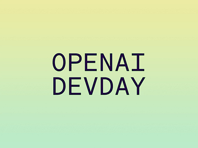 OpenAI DevDay Gradient Banner banner clean typography devday visual developer event digital gradient event banner flat style innovation branding keynote slide minimal layout modern type openai branding pastel tones product launch soft palette startup design tech conference tech identity