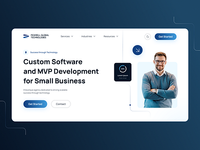 Pickreel Global Solutions Website branding designer graphic design it landing page logo saas saas solutions technology ui ui design ux design uxui webdesign webflow website