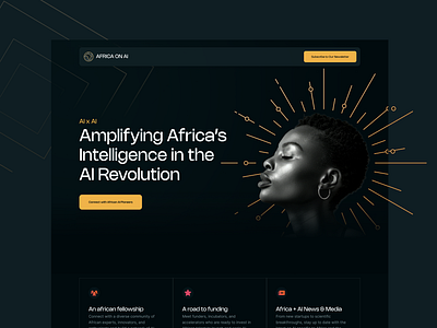 African on AI Landing Page ai artificial intelligence branding graphic design saas ui ux ux ui design web web design