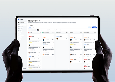 IQ Desk – Smart Task & Documentation Management Platform dashboard kanban kanban view management project management task task management team management uiux web web design