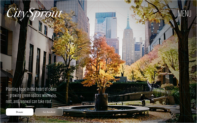 CitySprout — remix 30 day challenge 30daychallenge 30daysofdesign design hero image hero section landing pange ui web design website