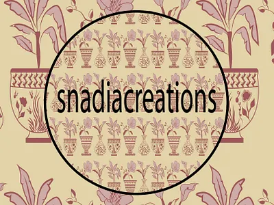 Vintage Patted Plants fabric designer floral garden home decor interior design minimalist nature outdoor potted plants seamless pattern spring summer textile pattern designer vector vintage wallpaper design