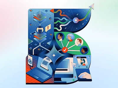 Google Gemini ai animation data gemini gif google illustration motion ui