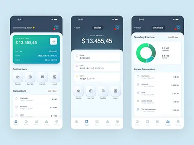 Finance App mobile ui design banking cleanui dashboard finance fintech graphic design modernui ui design ux design wallet
