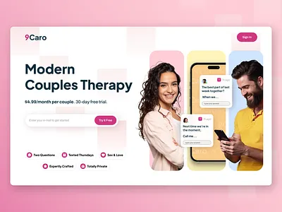 Caro Landingpage UX UI Design branding graphic design implementation it logo saas ui ux ui design webdesign webflow website