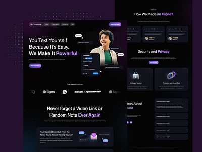 Chronicler Landing Page UX UI Design branding graphic design landing page logo ui ui design ux ui design web design
