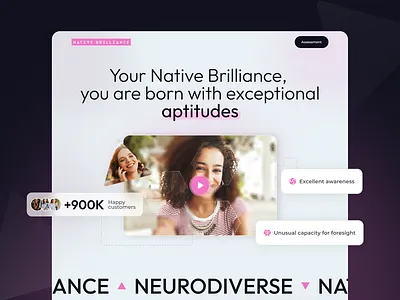 Native Brillance Landing Page UXUI Design branding color graphic design illustration ui ui design ux ui web web design
