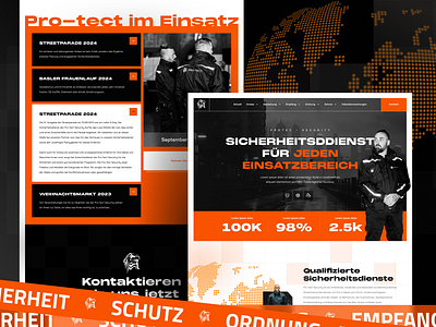Pro Tect Security Landing Page UX UI Design branding design graphic design landing page logo ui ui design ux design ux ui web design