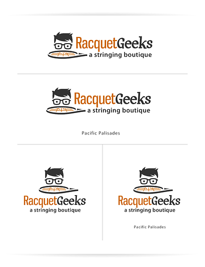 Racquet Geeks Logo Design app branding design graphic design illustration logo typography ui ux vector