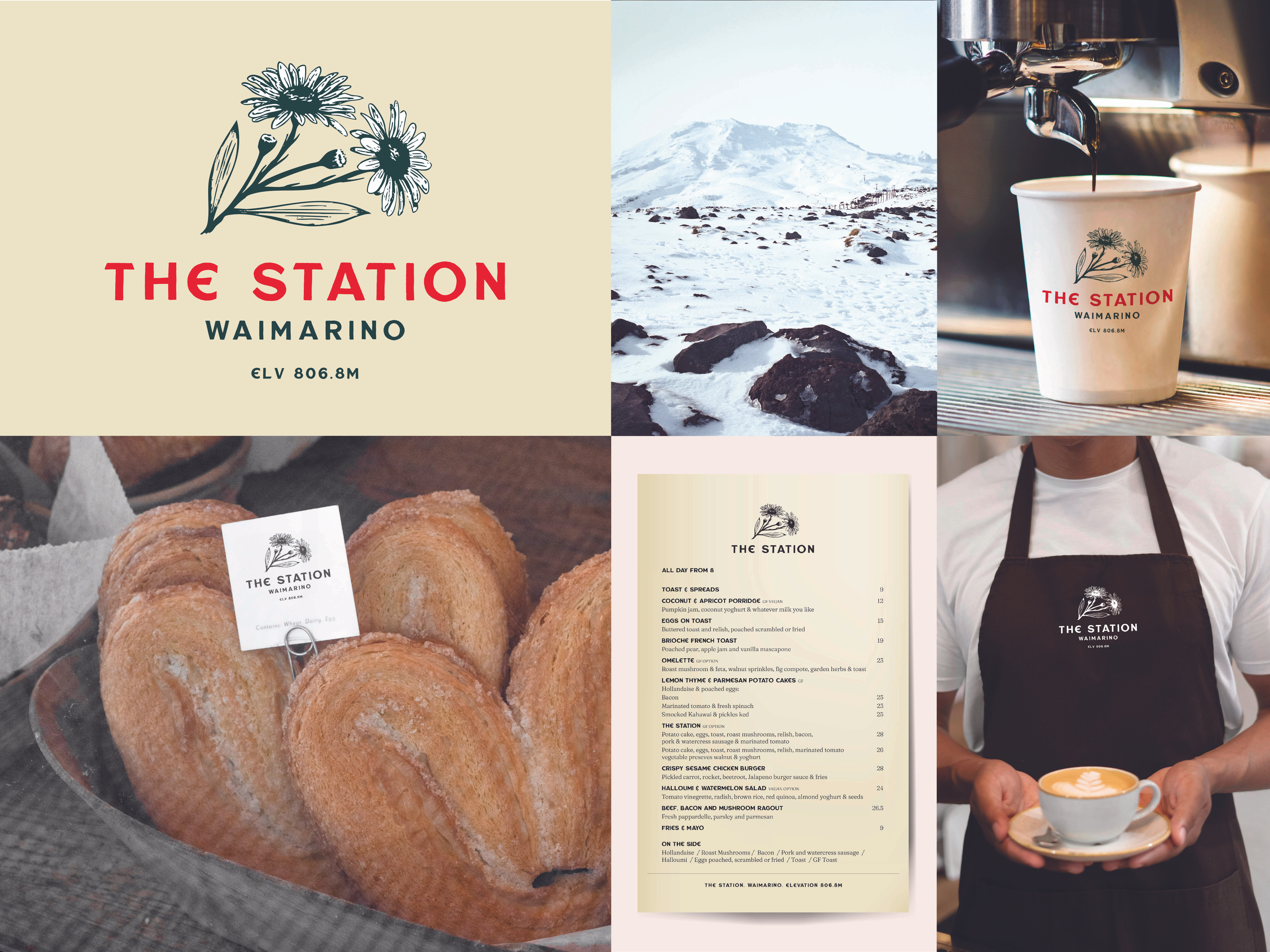 Example of Cafe branding and menu design