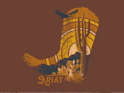 Cactus Boots cactus cowboy boots desert graphic design illustration optunia saguaro southwest tee shirt western