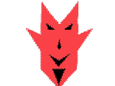 Devil demon devil digital art face head illustration pixelated