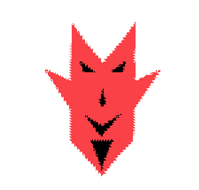 Devil demon devil digital art face head illustration pixelated