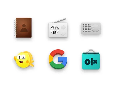 Skeuomorphic app icons design graphic design icon sketch skeuomorphism