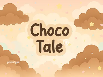 ChocoTale Font: A Deliciously Playful Typeface That Melts Hearts design display font fonts funny handlatter illustration kawaii type ui