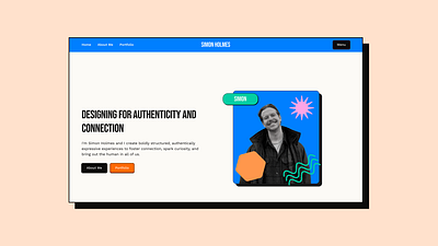 Daily UI 003 | Landing Page dailyui design design philosophy design tenets home home page landing page neobrutalism neobrutalist portfolio