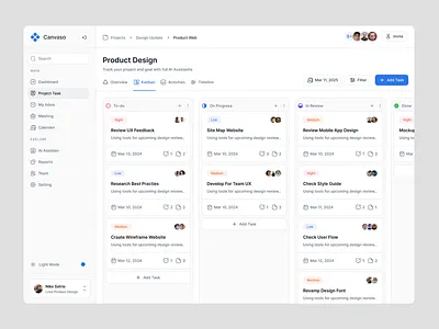 Project Management Dashboard card dashboard kanban minimalist pm dashboard productivity dashboard productivity tools progress indicators project dashboard project management dashboard project status project tracking saas dashboard task management team collaboration to do list uidesign uxdesign website website dashboard