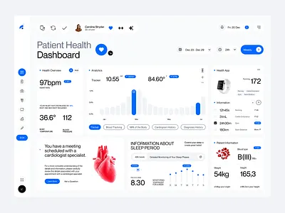 Patient Health Dashboard app app design design health medicare ui ux web app