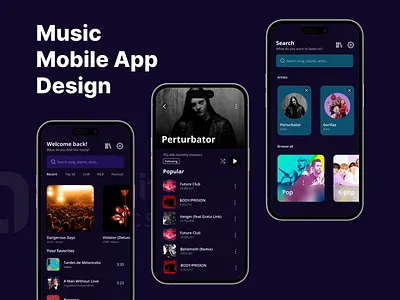 Music Mobile App 3d animation branding design graphic design illustration logo motion graphics ui vector