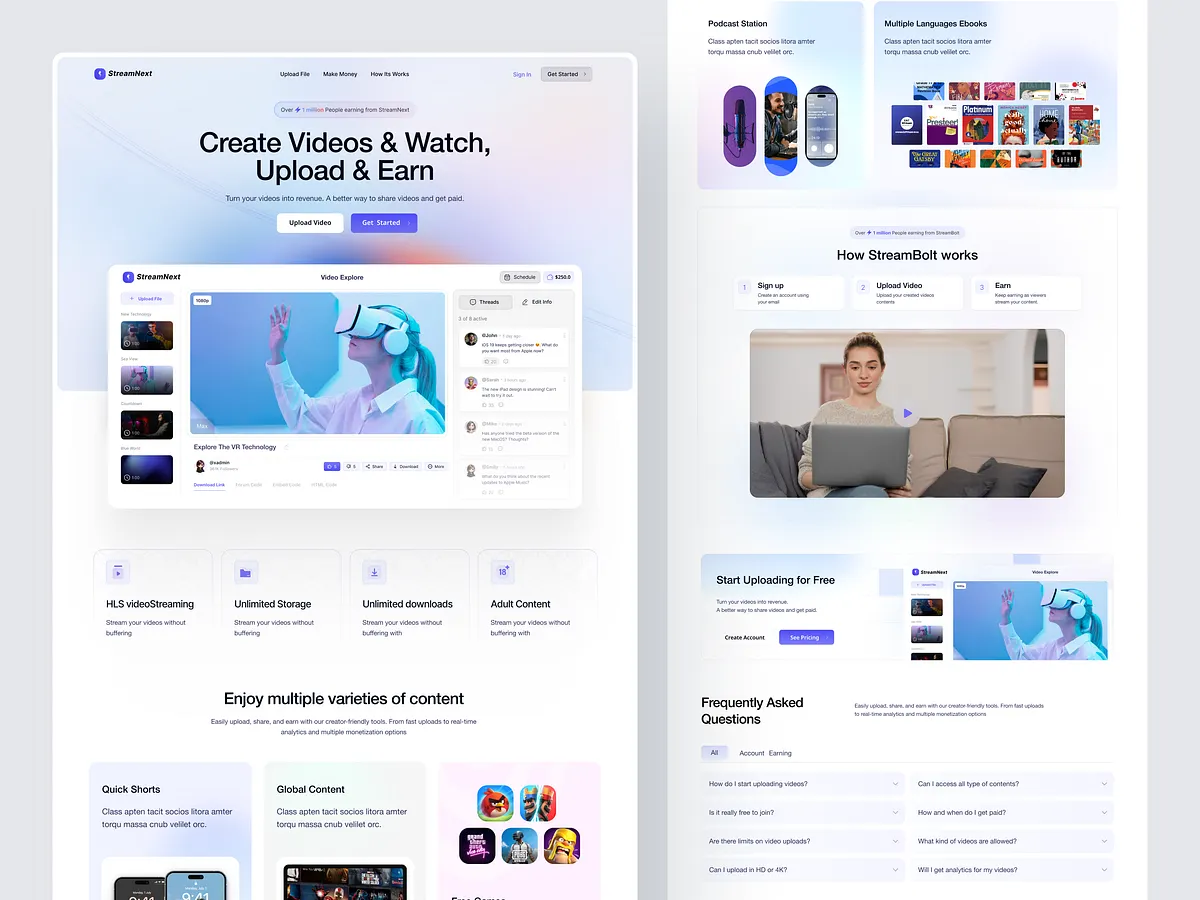 Browse thousands of Streaming Platform Landing Page images for design Browse thousands of Streaming Platform Landing Page images for design